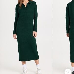 525 America Green Polo Collar Sheath Dress